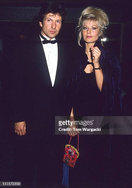 Michael Brandon and Glynis Barber during Glynis Barber and Michael Brandon at the Bafta Awards in 1988 in London, Great Britain.