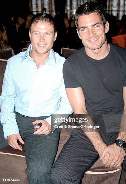 Jacob Young and Aiden Turner during Olympus Fashion Week Spring 2005 - Holly Kristen - Runway and Front Row at The Rainbow Room - Rockefeller Center...