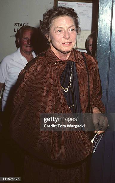 Ingrid Bergman during Ingrid Bergman Sighting at Strand Theatre Playing "Understanding" - June 1982 at Strand Theatre in London, Great Britain.