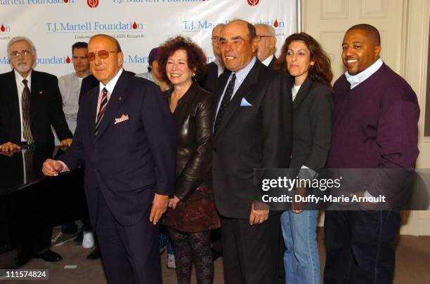 Tony Martell, Chairman and Founder of the T.J. Martell Foundation,Clive Davis, Chairman of BMG U.S., Karen Sherry , Dick Asher , Julie Greenwall and...