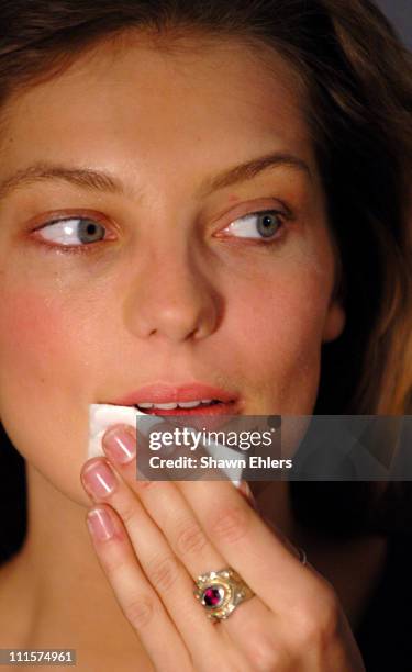 Daria Werbowy during Olympus Fashion Week Fall 2005 - Marc by Marc Jacobs - Front Row and Back Stage at New York State Armory in New York City, New...