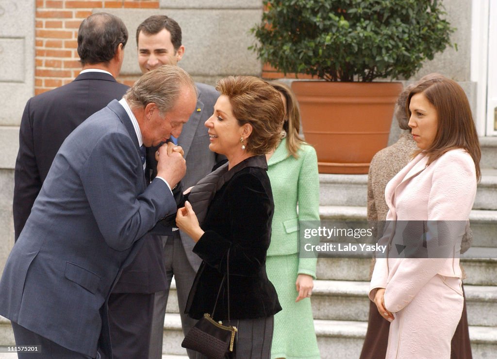 Spanish Royals Receive Mexican President Vicente Fox and Family