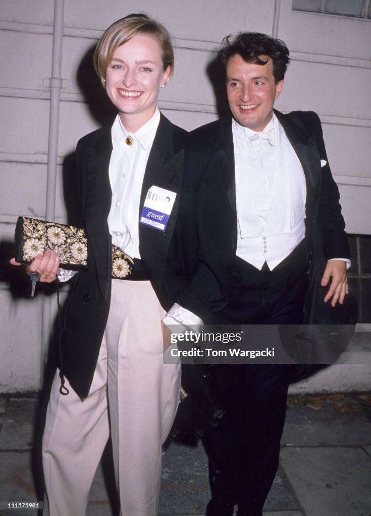 London September 18th 1989. Katie Rabett (Prince Andrew's ex girlfriend) and husband Kit Hesket-Harvey at AIDS Benefit