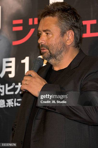 Luc Besson during "Angel-A" - Ceremony to Welcome Luc Besson and Rie Rasmussen for Their Visit to Japan at Marunouchi Building Hall in Tokyo, Japan.