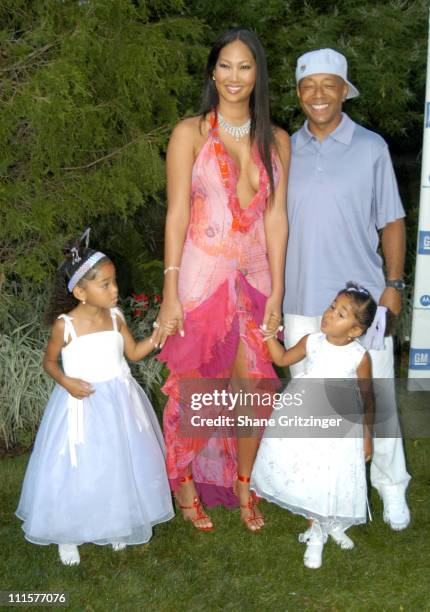 Kimora Lee Simmons, Russell Simmons and Childern during Philanthropic Arts Foundation's Sixth Annual "Art For Life" Benefit at Private East Hampton...