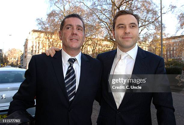Dale Winton and David Walliams during Matt Lucas and Kevin McGee - Civil Partnership Ceremony at Home House in London, Great Britain.