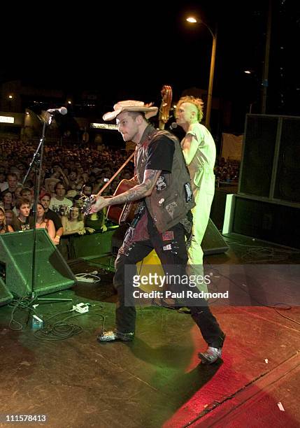 Hank Williams III, Joe Buck during Spaceland Presents - Sunset Junction Street Fair 2006 - Day 2 at Bates Stage in Silverlake, California, United...
