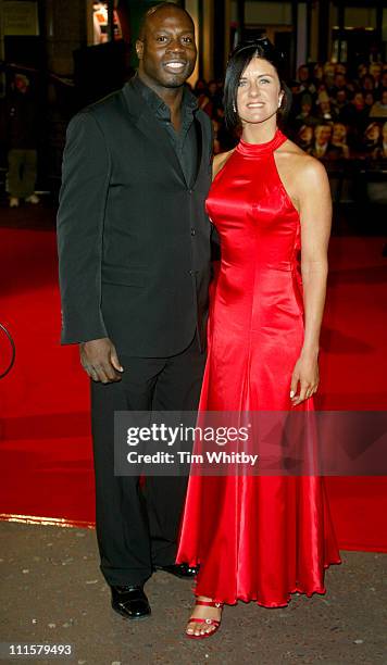 Martin Offiah and guest during "Shall We Dance?" London Premiere - Arrivals at Odeon West End in London, Great Britain.