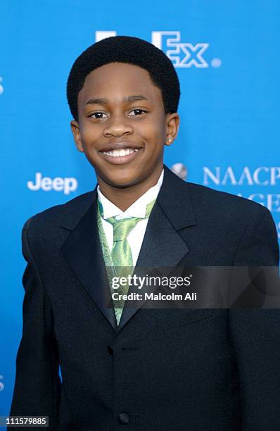 Malcolm David Kelley during The 37th Annual NAACP Image Awards - Red Carpet at Shrine Auditorium in Los Angeles, California, United States.