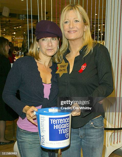 Penny Smith and Gaby Roslin during Celebrity Shopping Evening at Topshop in Aid of The Terrence Higgins Trust - December 1, 2005 at Topshop in...