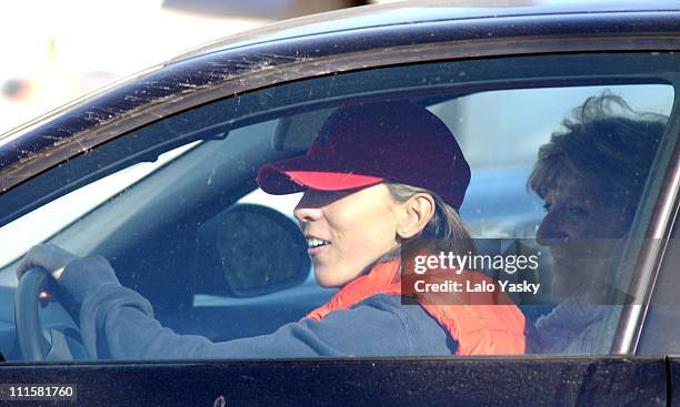 Joanne Beckham during Victoria Beckham's Family Arrive at the Ruber International Medical Centre - February 21, 2005 at Ruber International Medical...