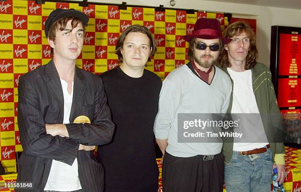 Supergrass attending a signing for theor new album Road to Rouen at Virgin Megastore in London. Ph Tim Whitby/Wireimage