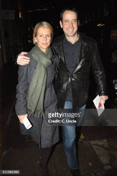 Ulrika Jonsson and husband Lance Gerrard-Wright during Chain Of Hope Auction - Arrivals at Sketch in London, Great Britain.