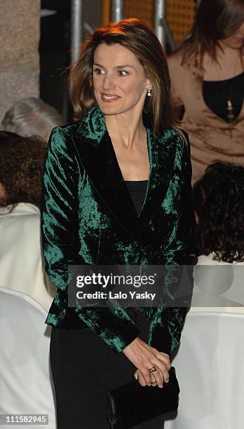 Crown Princess Letizia Present Children and Youth Literature Awards "Barco de Vapor" and "Gran Angular" at Casa de Correos in Madrid, Spain on March...