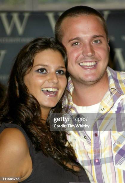 Saskia and Maxwell from Big Brother VI during "Big Brother UK" Contestants Attend Book Signing for "Big Brother Access All Areas" - August 25, 2005...