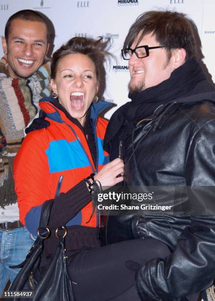 Robert Plotkin, Nora Caliguri and Jay McCarroll during Elle Magazine Celebrates the Second Season of "Project Runway" - December 7, 2005 at AER in...