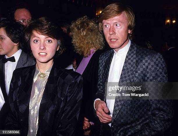 Anne Diamond and Husband during Anne Diamond Sighting at First Night of Musical "Chess" in London, Great Britain.