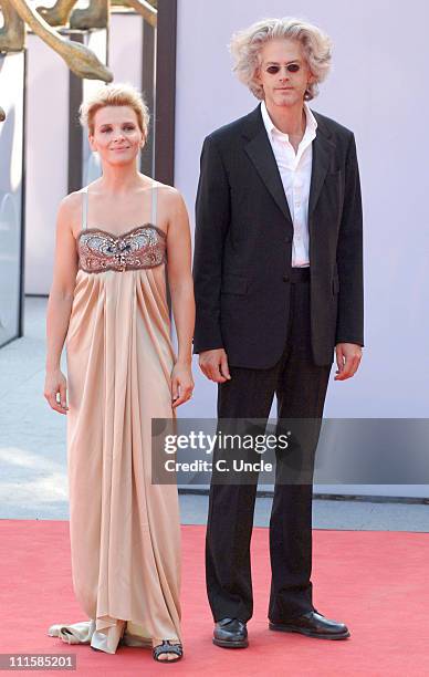 Juliette Binoche and Santiago Amigorena, director during The 63rd International Venice Film Festival - "Quelques Jours En Septembre" Premiere at...