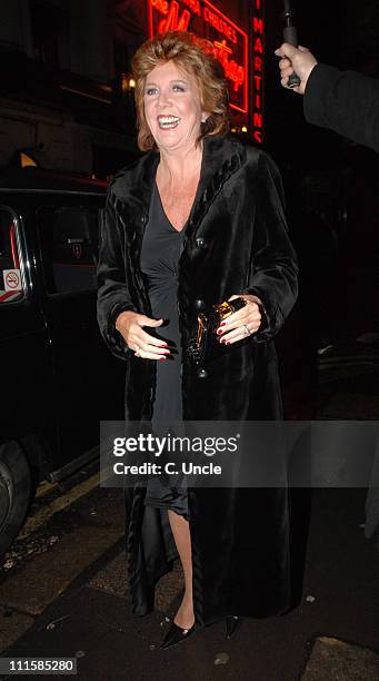 Cilla Black during Celebrity Sightings at The Ivy in London - March 8, 2006 at Ivy Restaurant in London, Great Britain.