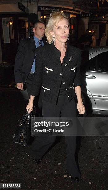 Trudie Styler during Celebrity Sightings at The Ivy in London - March 8, 2006 at Ivy Restaurant in London, Great Britain.