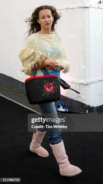 Leah Wood during London Fashion Week Spring 2005 - Julian McDonald - Arrivals at Former Saatchi Gallery in London, Great Britain.