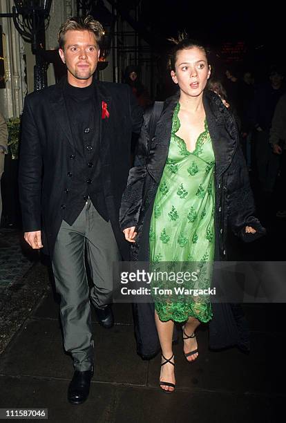 Darren Day and Anna Friel during Anna Friel and Darren Day at the Waldorf Hotel for the Jesus Christ Superstar Party at Waldorf Hotel in London,...
