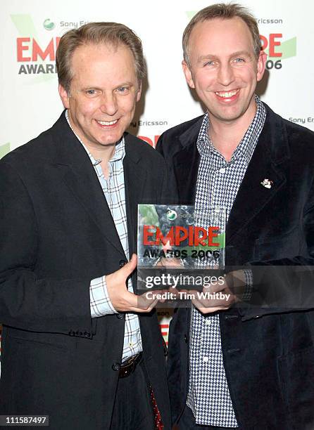 Nick Park and Steve Box, who both won the Best Director award for Wallace & Gromit in The Curse of the Were-Rabbit