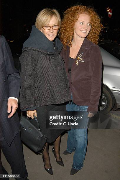 Anne Robinson and Emma Wilson during Piers Morgan Private Book Launch Party at Axis Restaurant in London, United Kingdom.