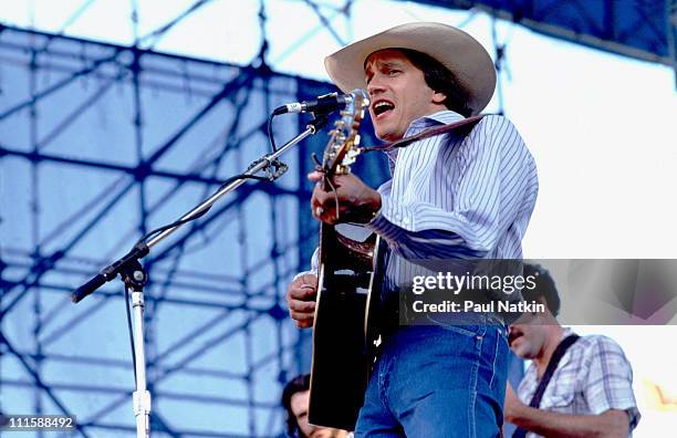 George Strait during George Strait in Concert - August 20, 1983 at Soldier Field in Chicago, Illinois, United States.