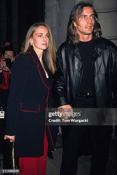 David Ginola and wife Coraline during "The Man In The Iron Mask" - After Party in London, Great Britain.