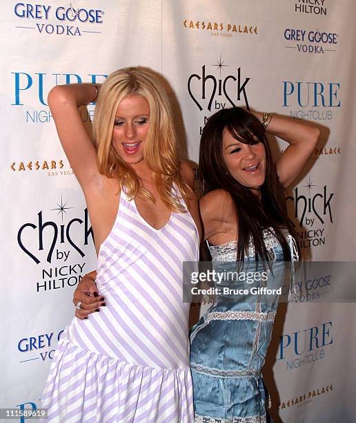 Nicky Hilton and Robin Antin during 1st Anniversary Chick by Nicky Hilton Fashion Show at Caesars Hotel and Casino - Pure Nightclub in Las Vegas,...
