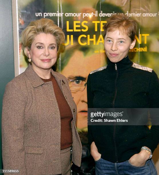 Catherine Deneueve and Isild Le Besco during Screening of "Changing Times" at Rendez-vous with French Cinema at Walter Reade Theater in New York...