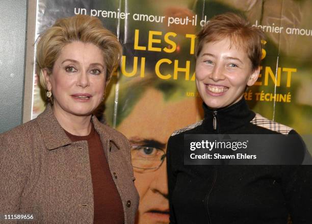 Catherine Deneueve and Isild Le Besco during Screening of "Changing Times" at Rendez-vous with French Cinema at Walter Reade Theater in New York...