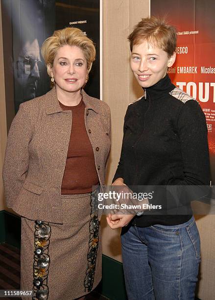 Catherine Deneueve and Isild Le Besco during Screening of "Changing Times" at Rendez-vous with French Cinema at Walter Reade Theater in New York...