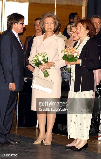 First Lady Livia Klausova of the Czech Republic and Queen Sofia of Spain