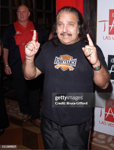 Dennis Hof and Ron Jeremy during 2005 Radio Music Awards - After Party by Jaime Pressly - Arrivals at Tao Nightclub in Las Vegas, Nevada, United...