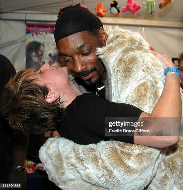 Jamie Ashe and Snoop Dogg during 2005 Radio Music Awards Backstage - Aces.com Raises Money for Make a Wish Foundation at Aladdin Hotel in Las Vegas,...