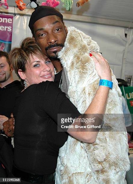 Jamie Ashe and Snoop Dogg during 2005 Radio Music Awards Backstage - Aces.com Raises Money for Make a Wish Foundation at Aladdin Hotel in Las Vegas,...