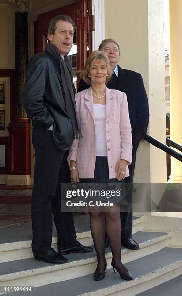 Leslie Grantham, Alexandra Bastedo and Simon Ward during Leslie Grantham Stars in "Beyond Reasonable Doubt" - Photocall at New Wimbledon Theatre in...