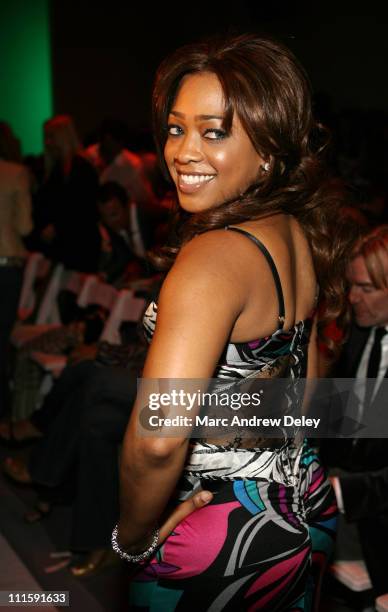 Trina during Olympus Fashion Week Spring 2007 - Naeem Khan - Front Row and Backstage at The Atelier at Bryant Park in New York, New York, United...