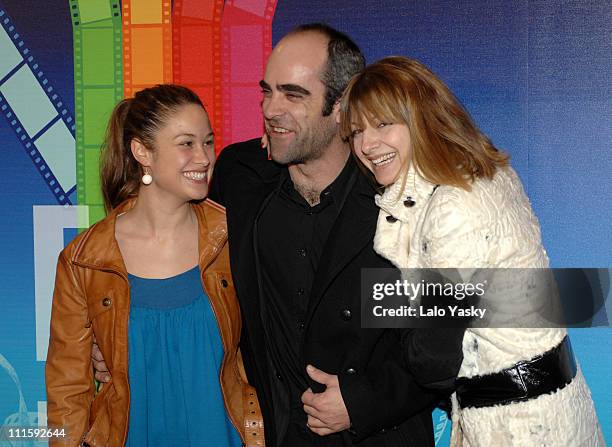 Aida Folch, Luis Tosar and Najwa Nimri during Festival Internacional de Cine Solidario "Las Vidas de Celia" Photocall-January 16, 2007 at Palafox...