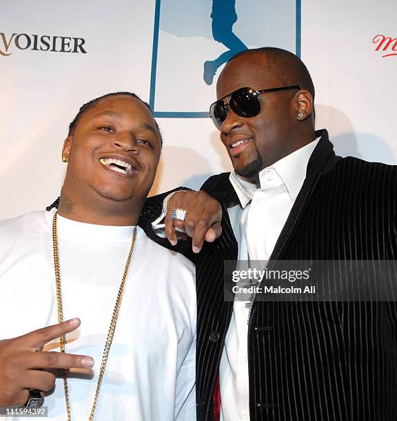 Tennessee Titans running back LenDale White and quarterback Vince Young