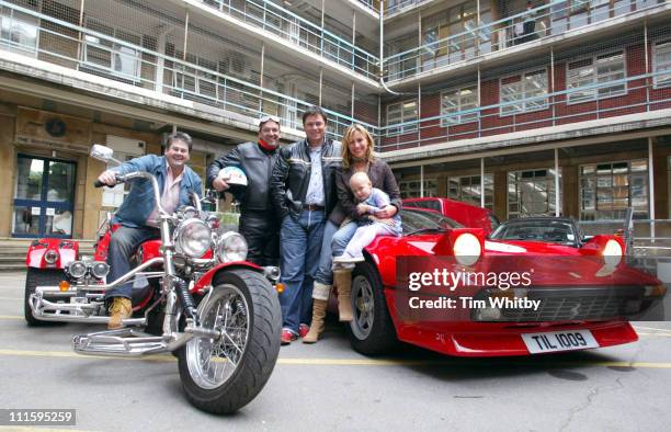 Jason Dawe, Mark Evans, Mike Brewer and Sophie Blake, wih patient Maddie Piddock