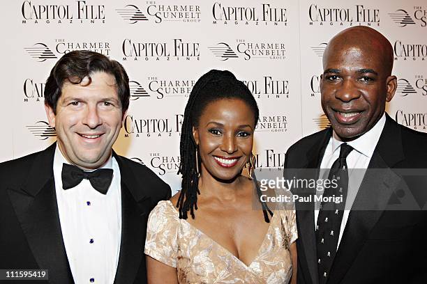Charlie Merinoff, B. Smith and Dan Gasby during Capitol File Magazine and Charmer Sunbelt Host White House Correspondents' Association Dinner...