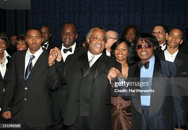 Nas, Al Sharpton and James Brown during 8th Annual Keepers of the Dream Awards - Inside Arrivals at Sheraton Hotel in New York City, New York, United...