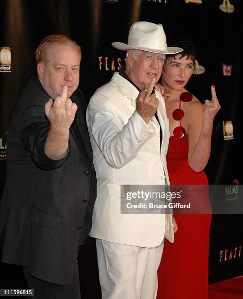 John Gulager, Clu Gulager, and Diane Goldner during "Feast" Las Vegas Premiere at Brenden Theaters in Las Vegas, Nevada, United States.