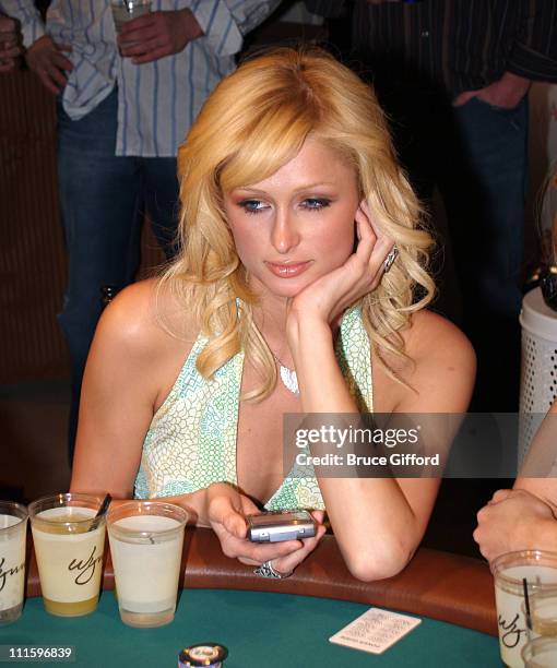 Paris Hilton during Maxim Hot 100 Rock and Roll Poker Tournament - Inside and Arrivals at Wynn Las Vegas in Las Vegas, Nevada, United States.