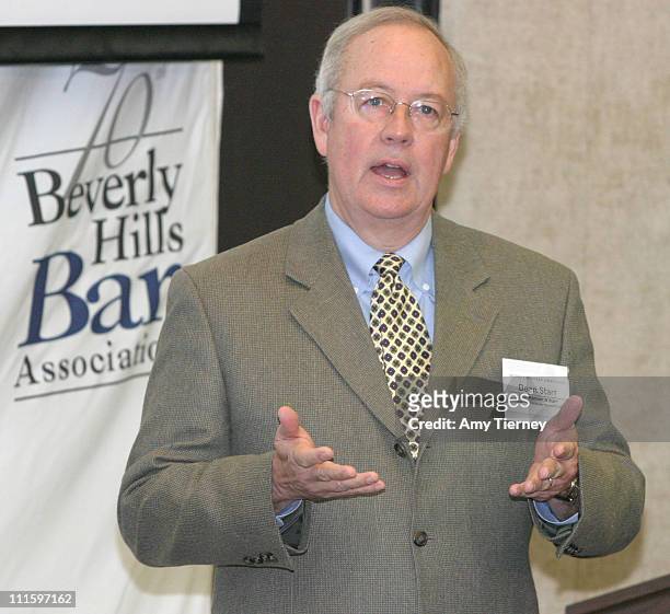 Kenneth Starr, Dean of Law at Pepperdine University at "Balancing Career & Family: A Work/Life Symposium" presented by the Beverly Hills Bar...