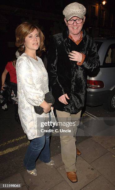 Harriet Scott and Chris Evans during Chris Evans Sighting at the Groucho Club in London - April 10, 2006 at Groucho Club in London, Great Britain.