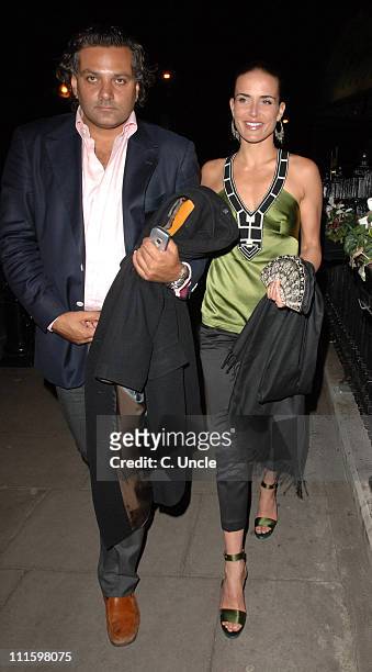 Sophie Anderton and guest during SugaBabes Concert After Party at Aviva in London - April 10, 2006 at Aviva, Baglioni Hotel in London, Great Britain.